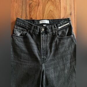 NEW Abercrombie & Fitch Black '90s Straight Jeans Curve Love